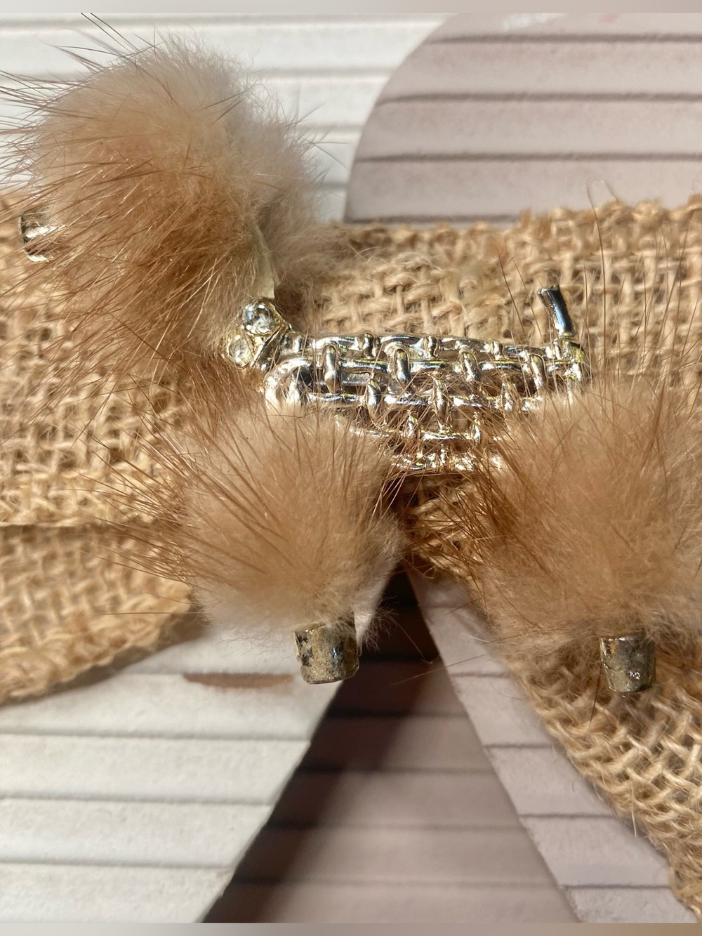 Vintage 1950’s Poodle Brooch with Mink Fur – Elegant Retro Charm by Colonial